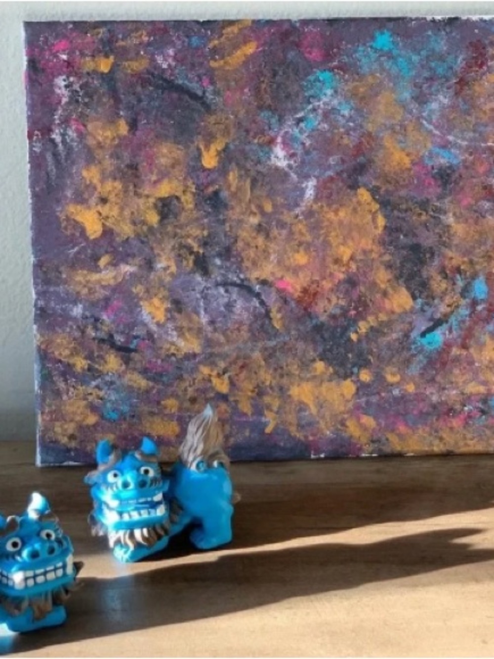 Original Abstract Painting 11x14 Canvas Art "Palace Garden"
